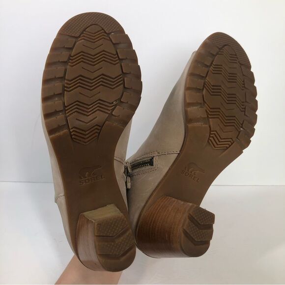 Sorel Nadia Boots Open Toe Heel Pump Booties Tan Taupe Size 8 NL2844-251 - Picture 8 of 11